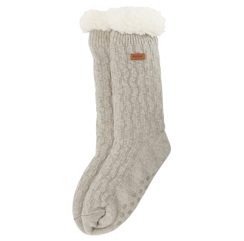 An image of the Barbour Cable Knit Lounge Socks