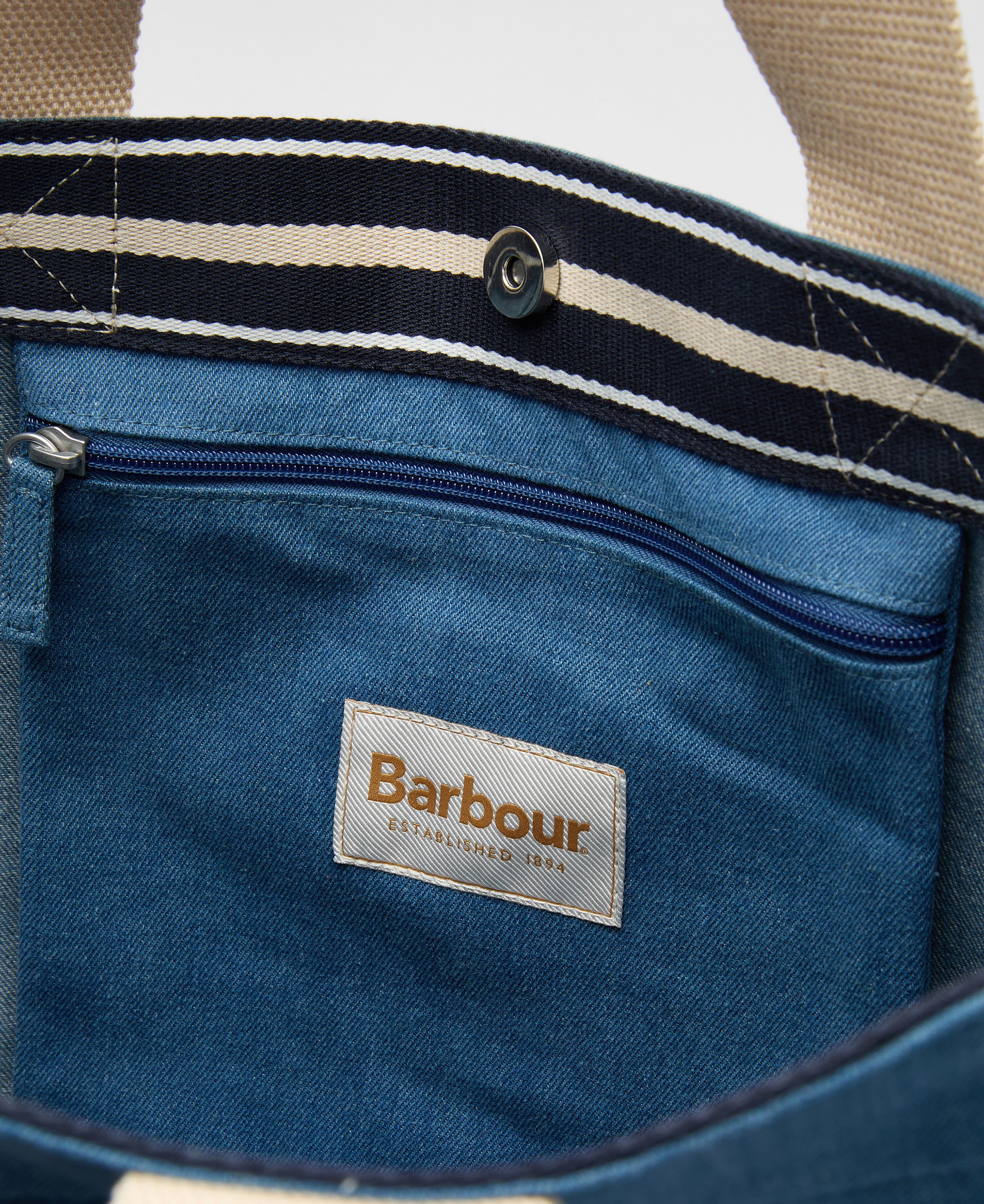 An image of the Barbour Emily Denim Tote Bag