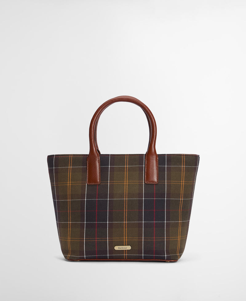 An image of the Barbour Birch Tartan Tote Bag
