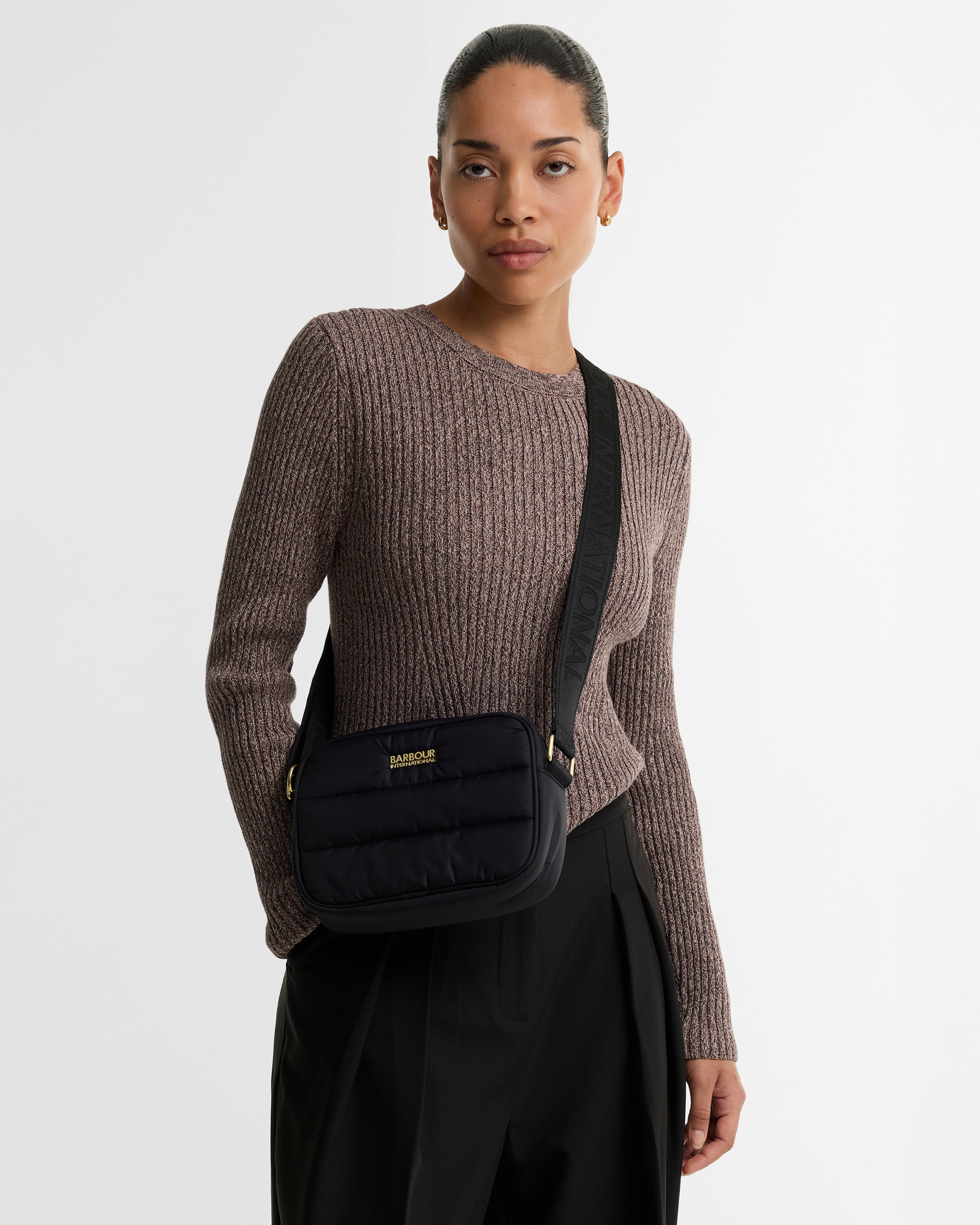 B.Intl Monaco Baffle Quilt Crossbody Bag