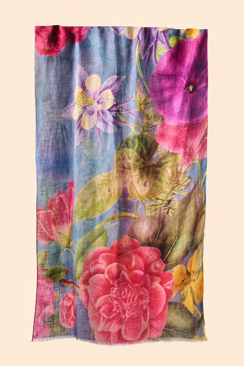 An image of the Powder Linen/Cotton Mix Scarf