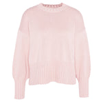 An image of the Barbour Clifton Crew Neck Knitted Jumper in the colour Shell Pink.