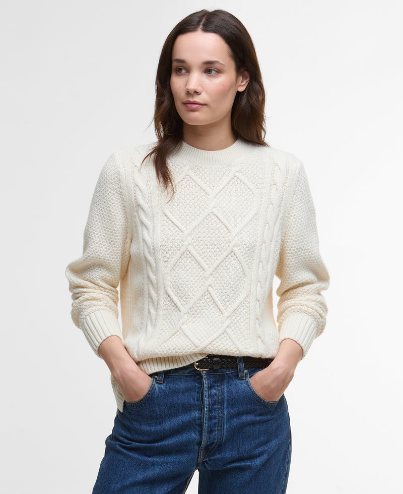 An image of the Barbour Burne Crew Knitted Jumper