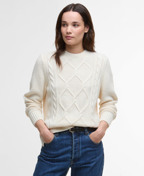 An image of the Barbour Burne Crew Knitted Jumper