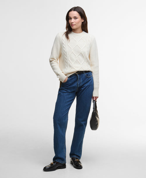 An image of the Barbour Burne Crew Knitted Jumper
