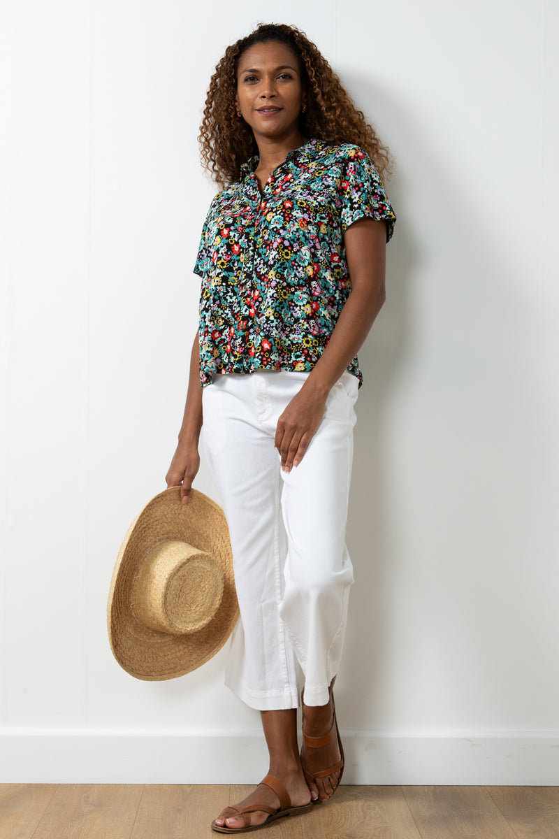 An image of the Lily & Me Saltgrass Shirt Wildflower