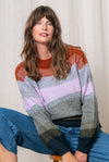 An image of the Lily & Me Art Colour Block Jumper