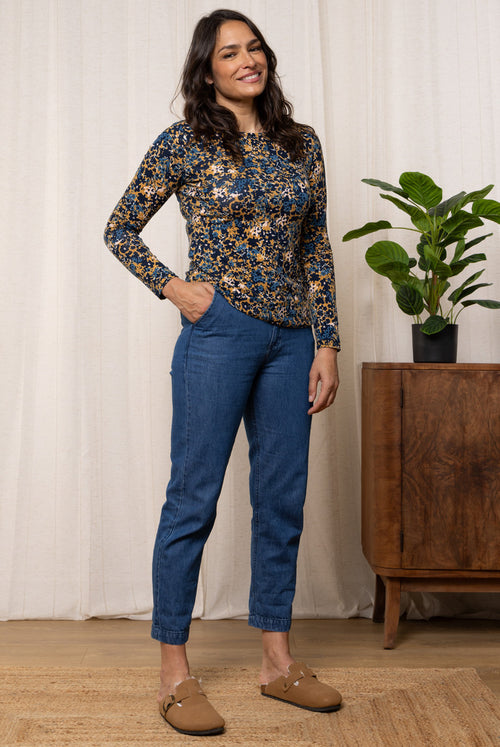 An image of the Lily & Me Monica Top Hedgerow
