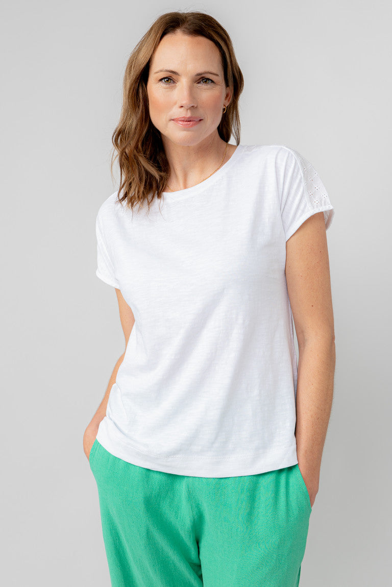 An image of the Lily & Me Vale Broderie T-Shirt