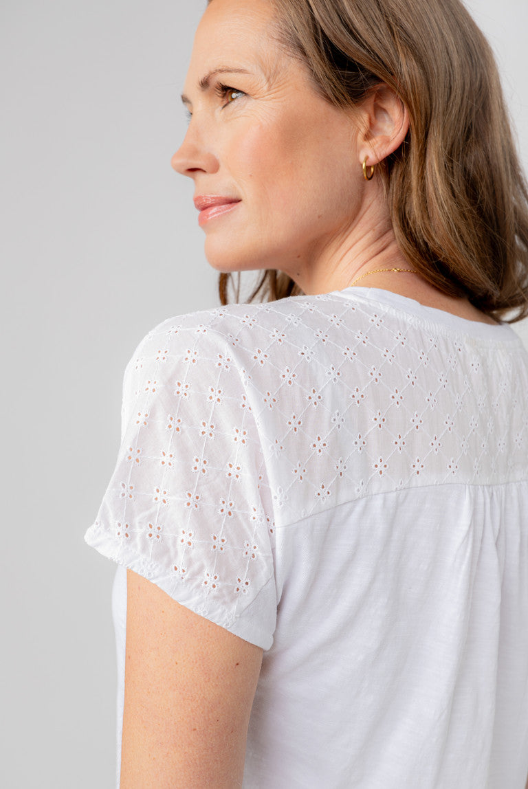 An image of the Lily & Me Vale Broderie T-Shirt