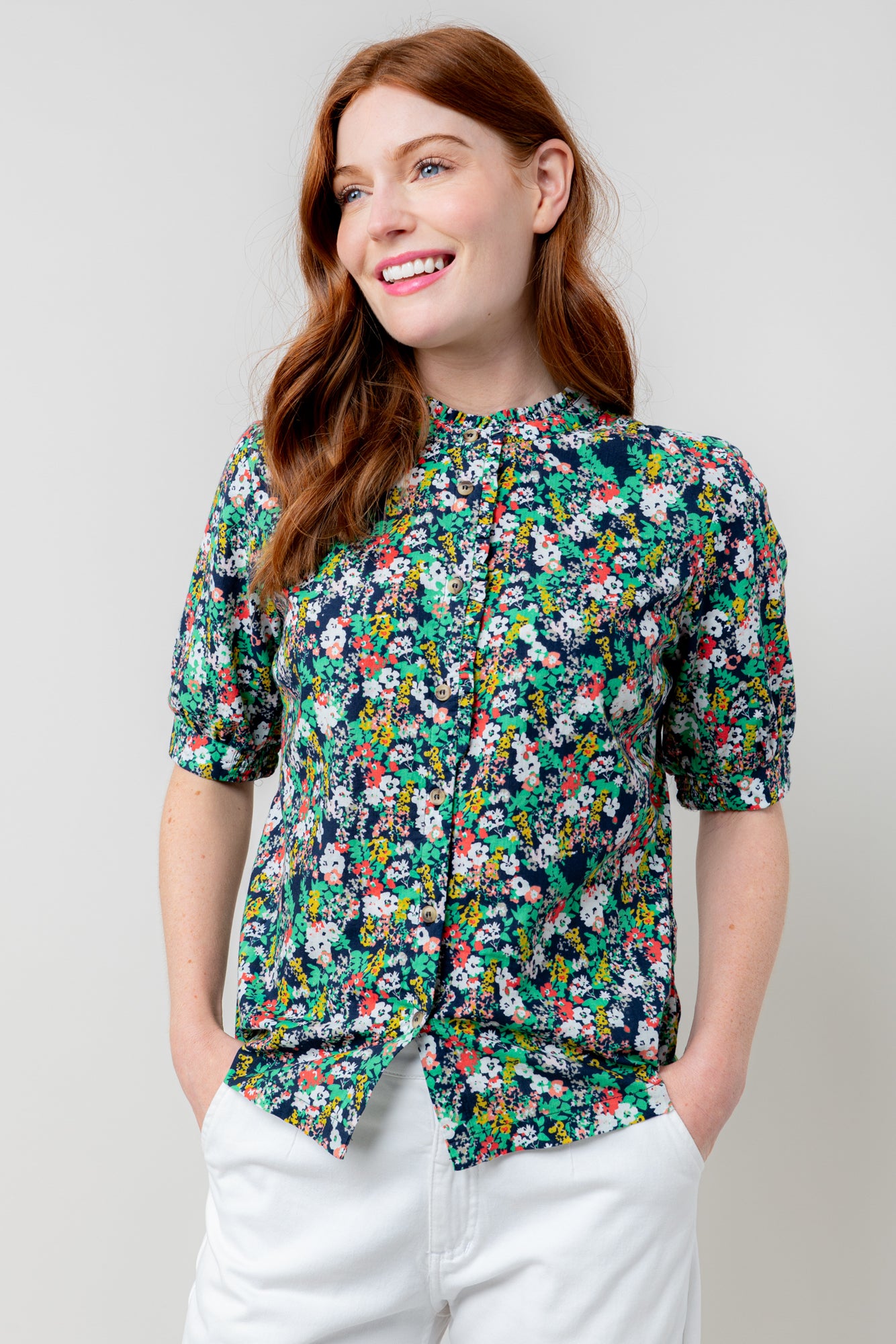 An image of the Lily & Me Ceris Blouse Mayflower