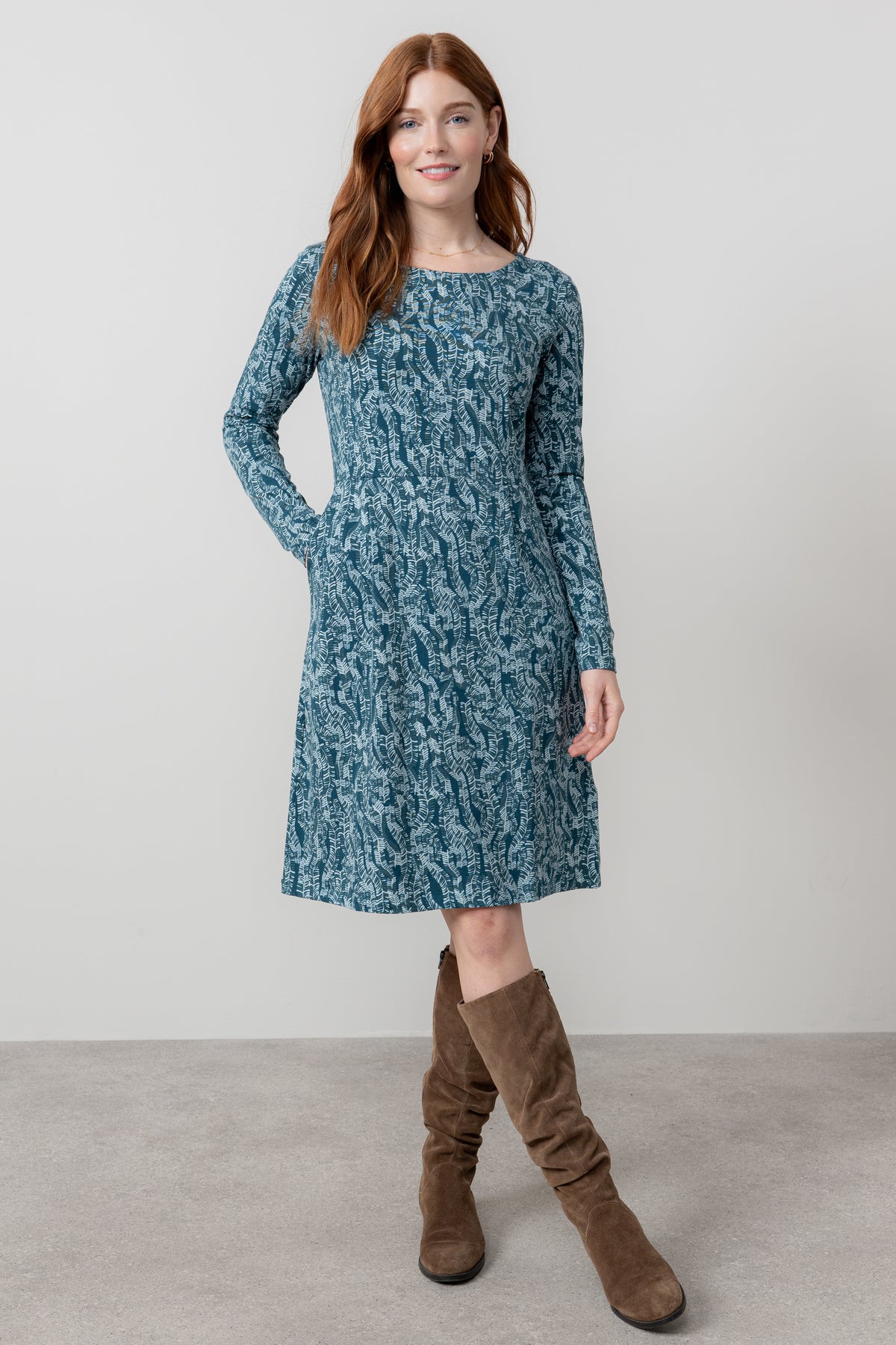 An image of the Lily & Me Halmore Dress Fern