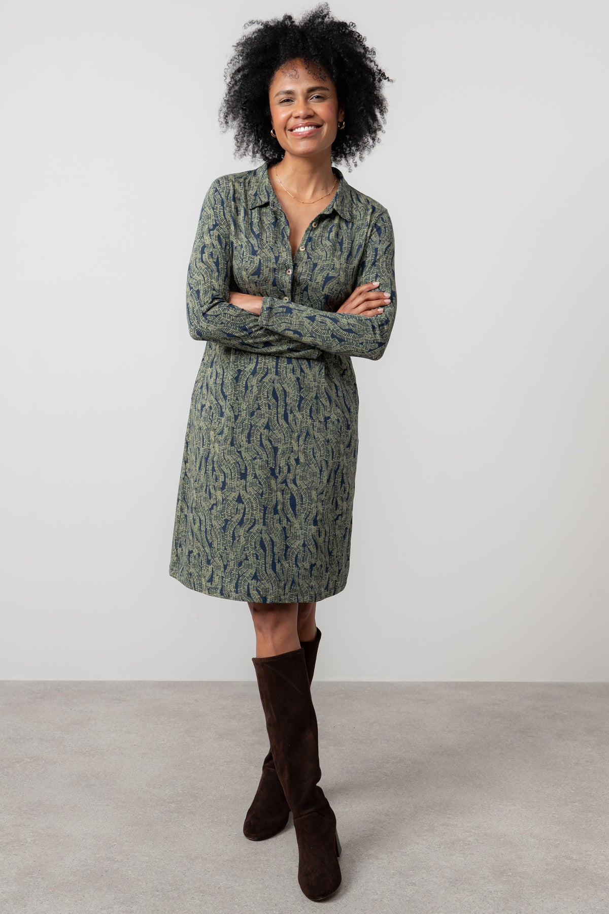 An image of the Lily & Me Elmore Dress Fern