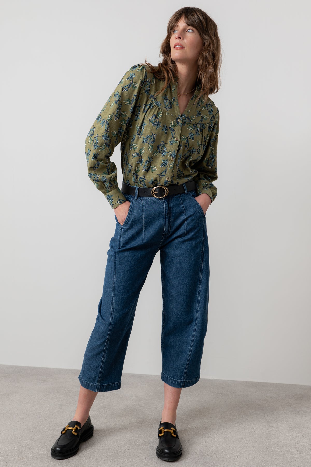 An image of the Lily & Me Wayfaring Blouse Foliage