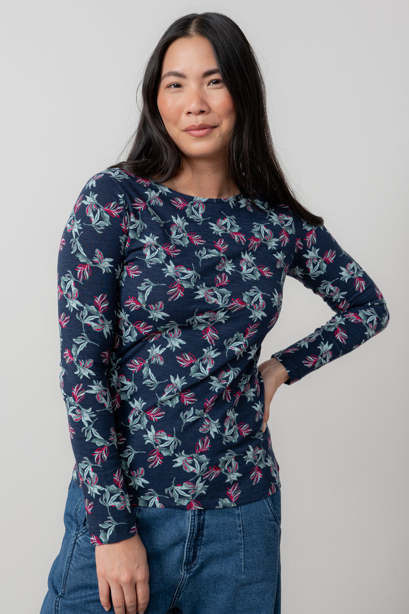 An image of the Lily & Me Monica Top Foliage