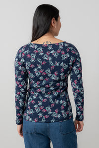 An image of the Lily & Me Monica Top Foliage
