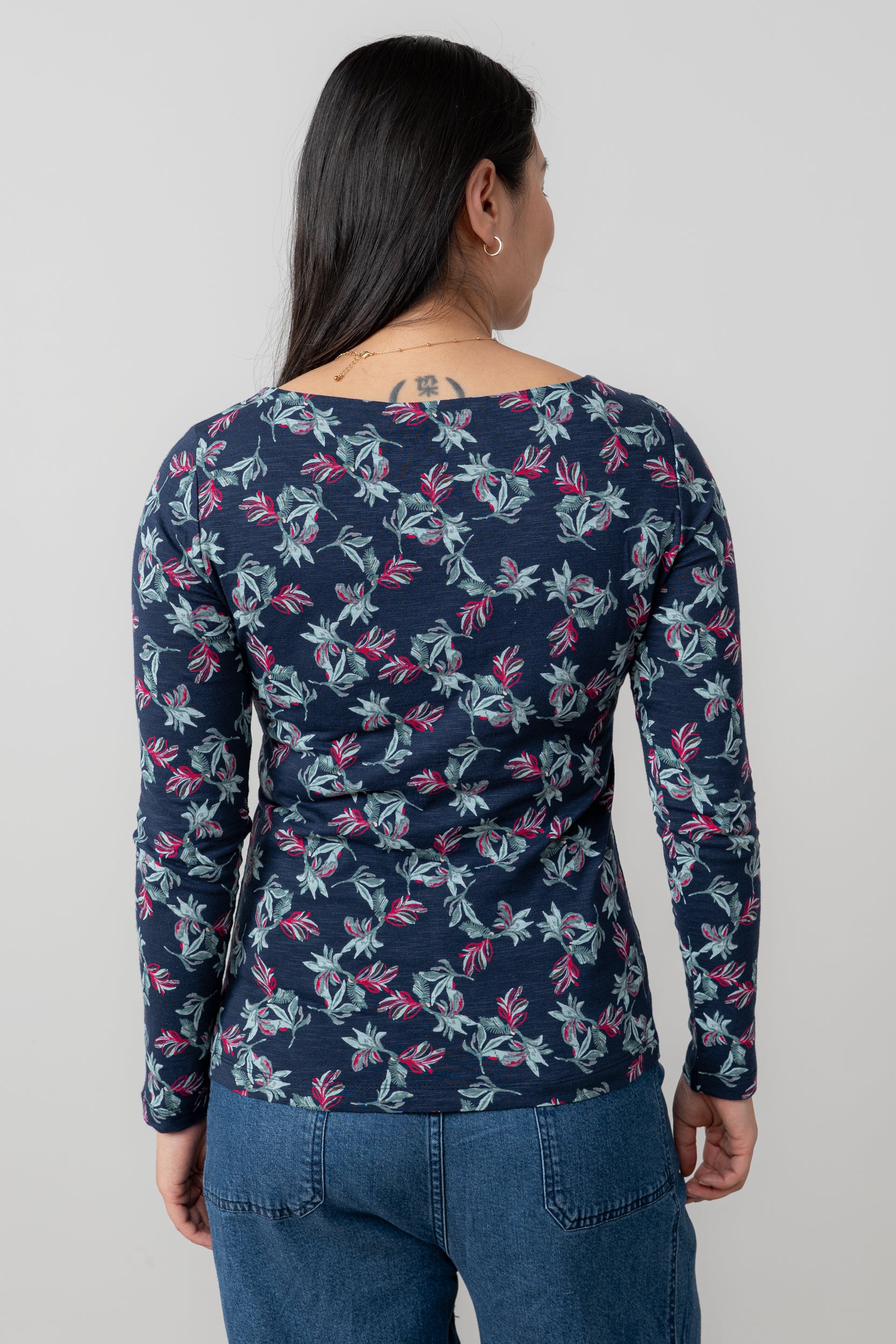 An image of the Lily & Me Monica Top Foliage