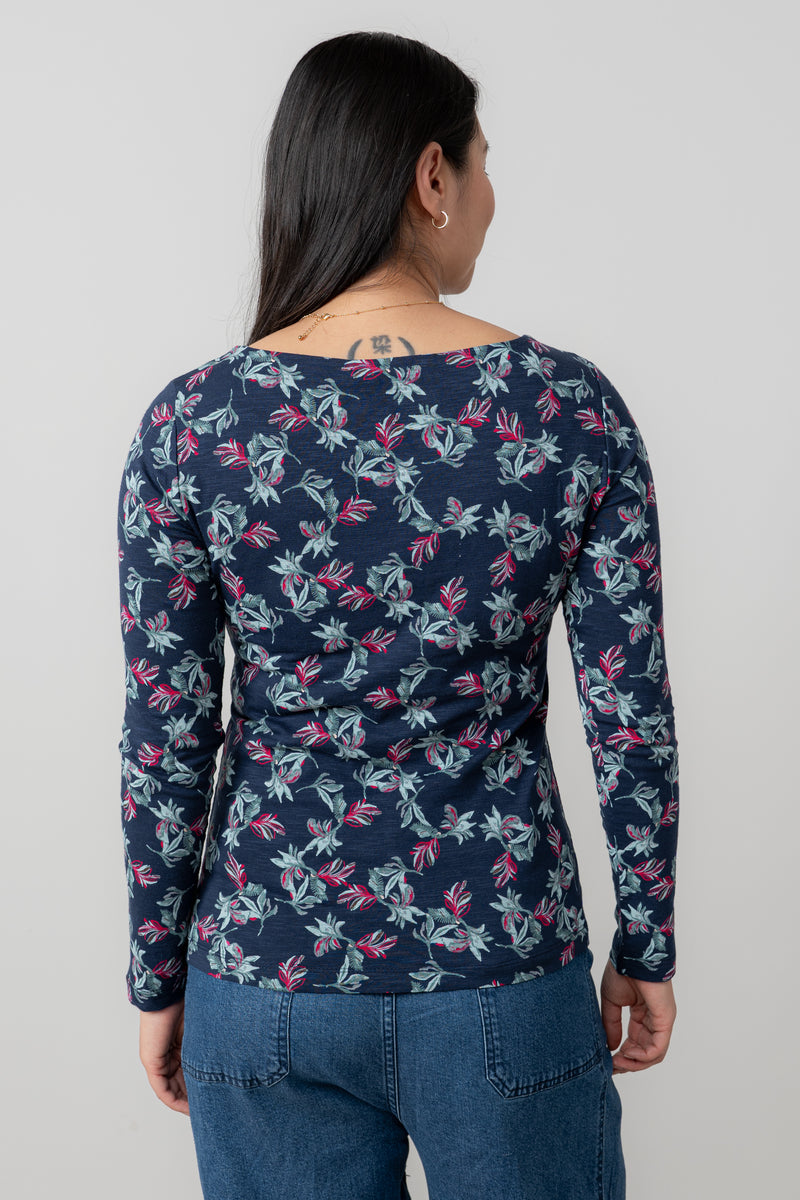 An image of the Lily & Me Monica Top Foliage