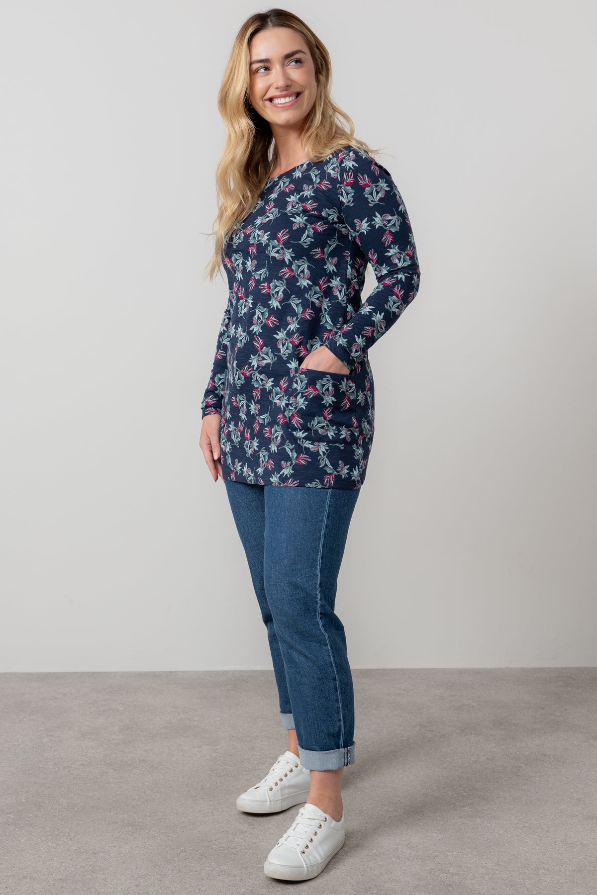 An image of the Lily & Me High Tea Tunic Foliage