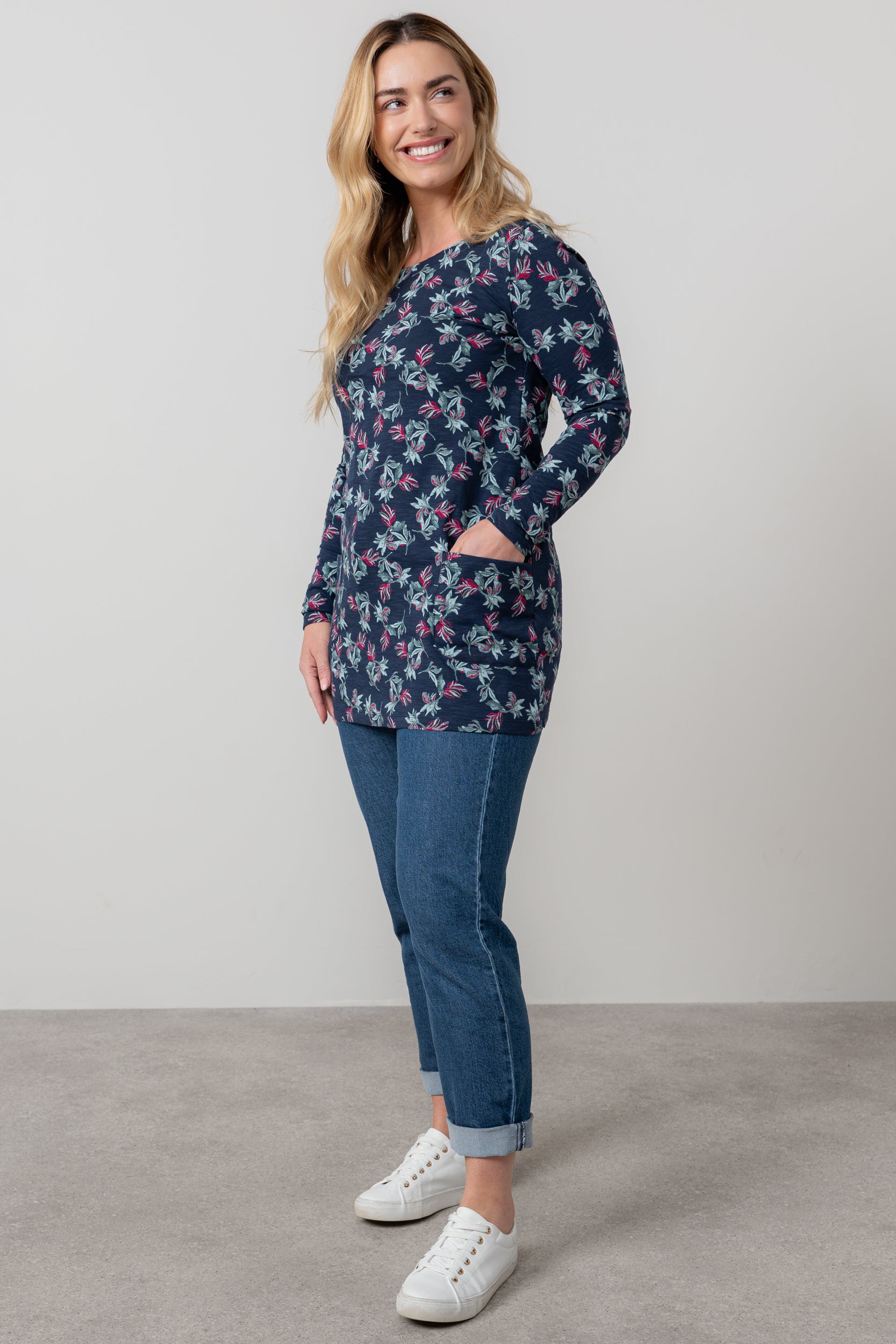 An image of the Lily & Me High Tea Tunic Foliage