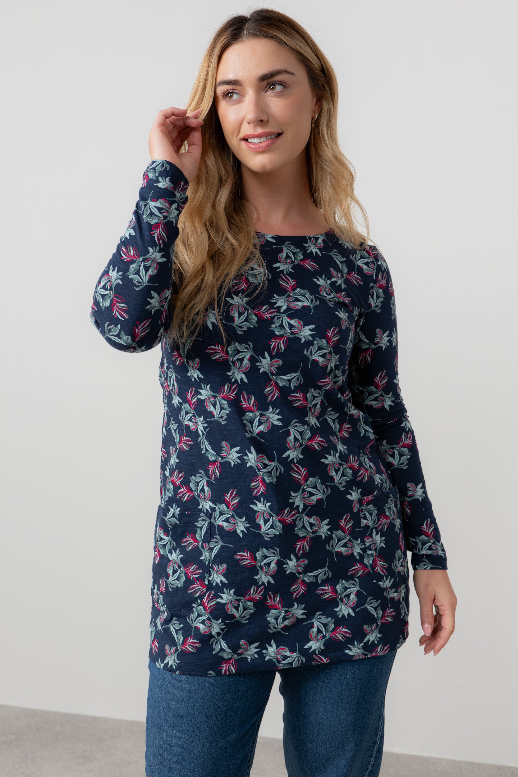 An image of the Lily & Me High Tea Tunic Foliage