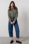 An image of the Lily & Me Sage Frill Shirt Multi Check