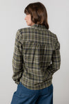An image of the Lily & Me Sage Frill Shirt Multi Check