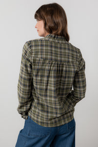 An image of the Lily & Me Sage Frill Shirt Multi Check