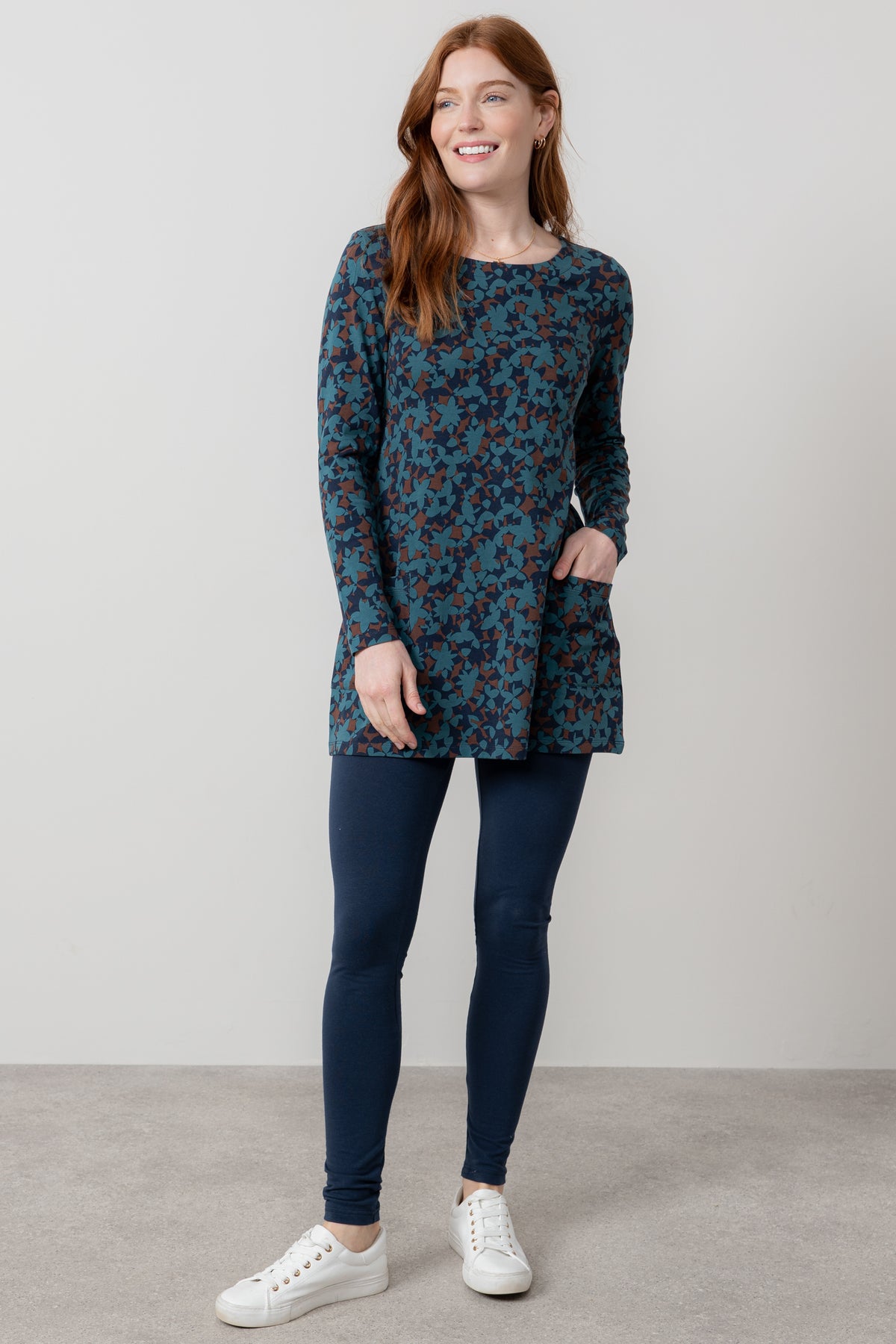 An image of the Lily & Me High Tea Tunic Geo Bloom
