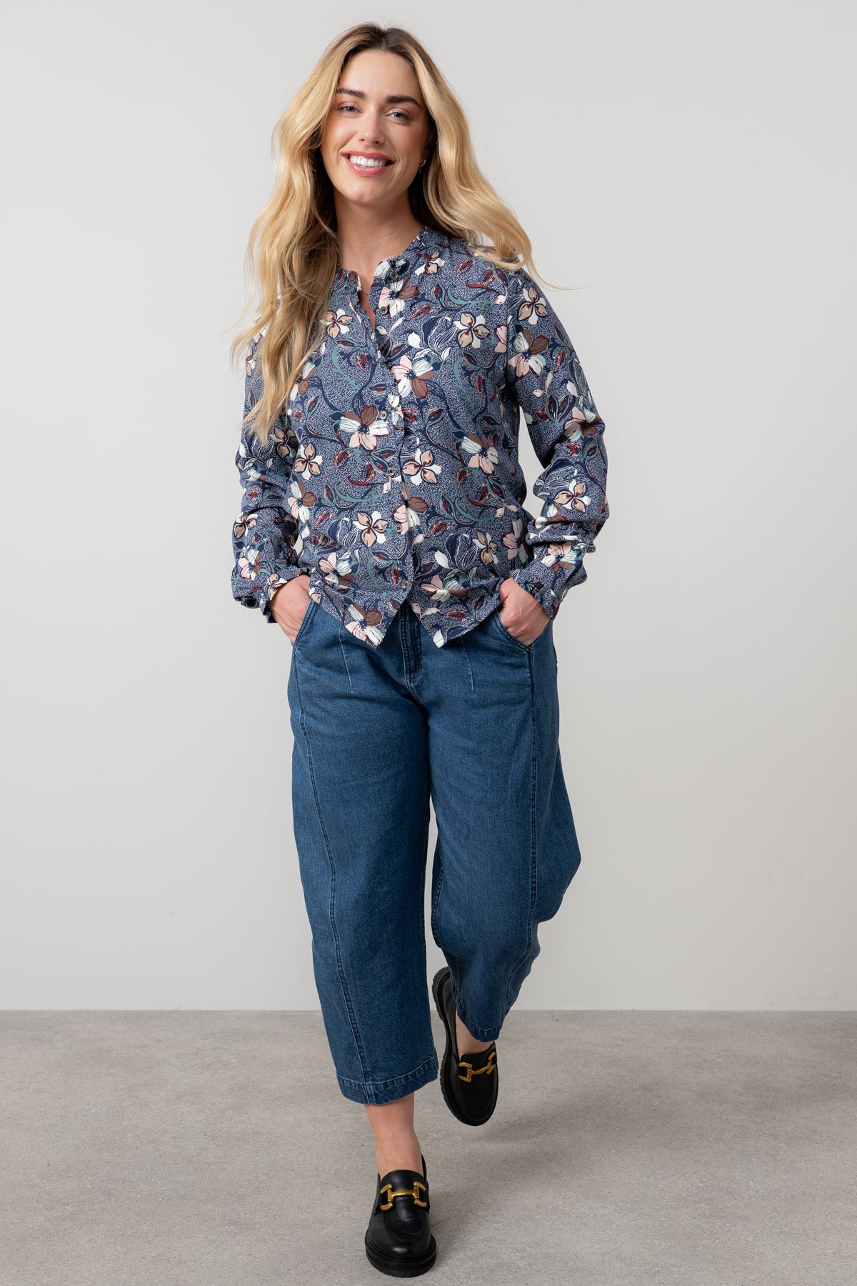 An image of the Lily & Me Rachel Frill Blouse Shibori