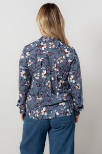 An image of the Lily & Me Rachel Frill Blouse Shibori