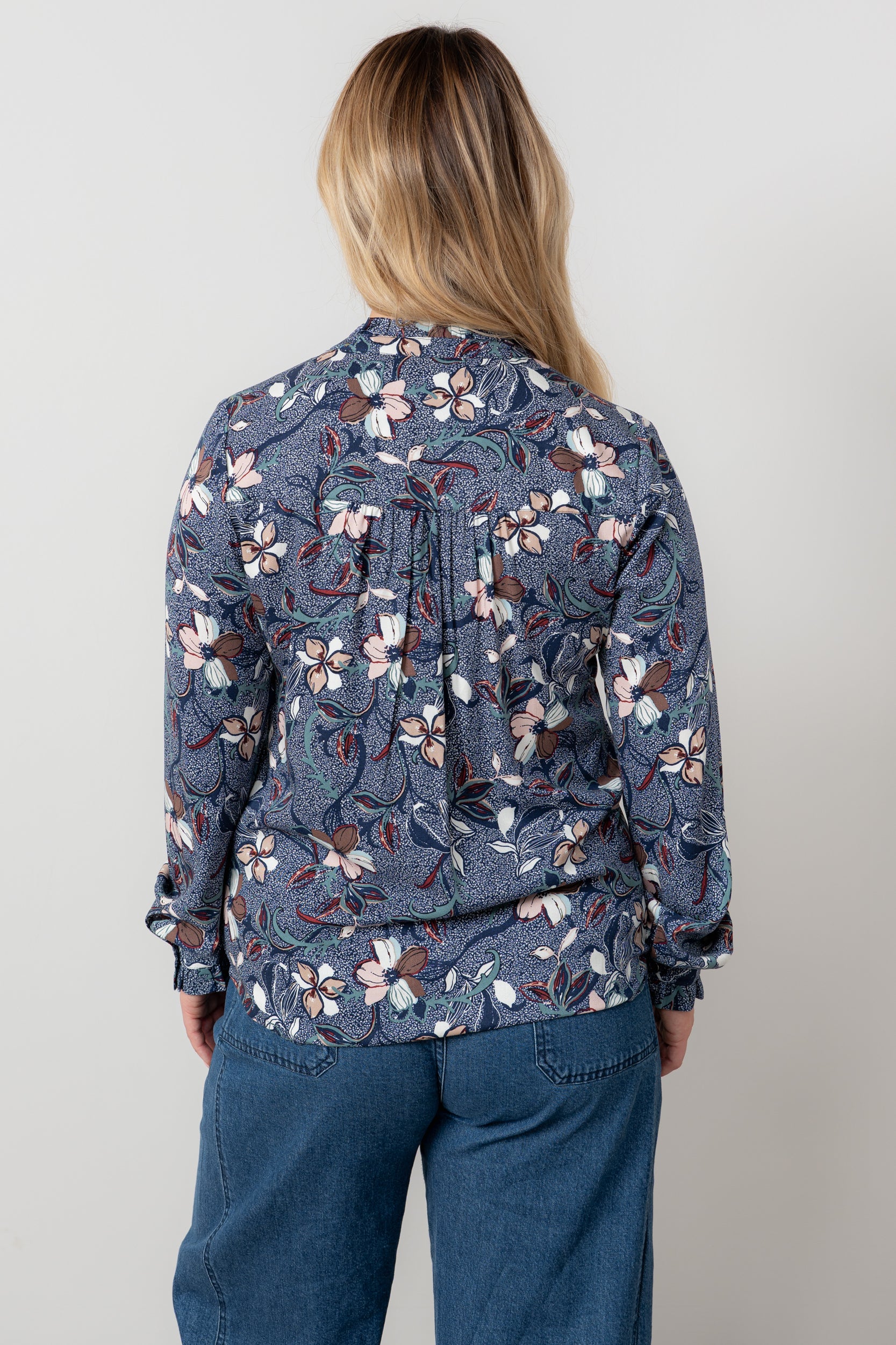 An image of the Lily & Me Rachel Frill Blouse Shibori