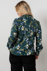 An image of the Lily & Me Sage Frill Blouse Shibori