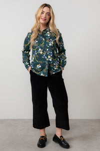 An image of the Lily & Me Sage Frill Blouse Shibori