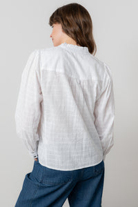 An image of the Lily & Me Wayfaring Blouse Plain Check