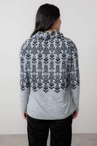 An image of the Lily & Me Relaxed Everyday Jumper Folk Fairisle
