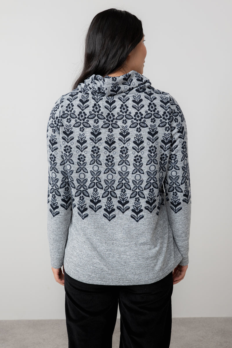 An image of the Lily & Me Relaxed Everyday Jumper Folk Fairisle