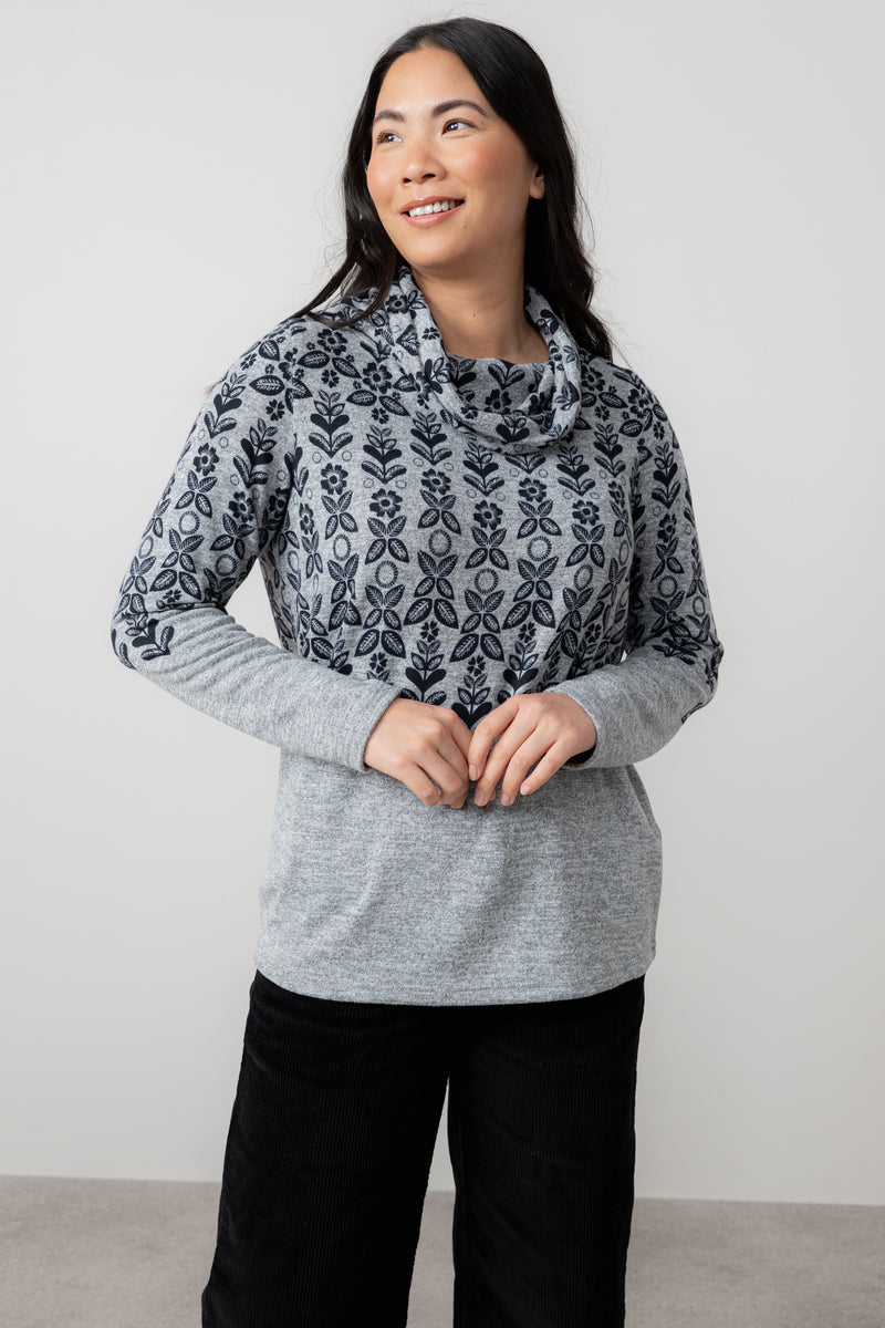 An image of the Lily & Me Relaxed Everyday Jumper Folk Fairisle