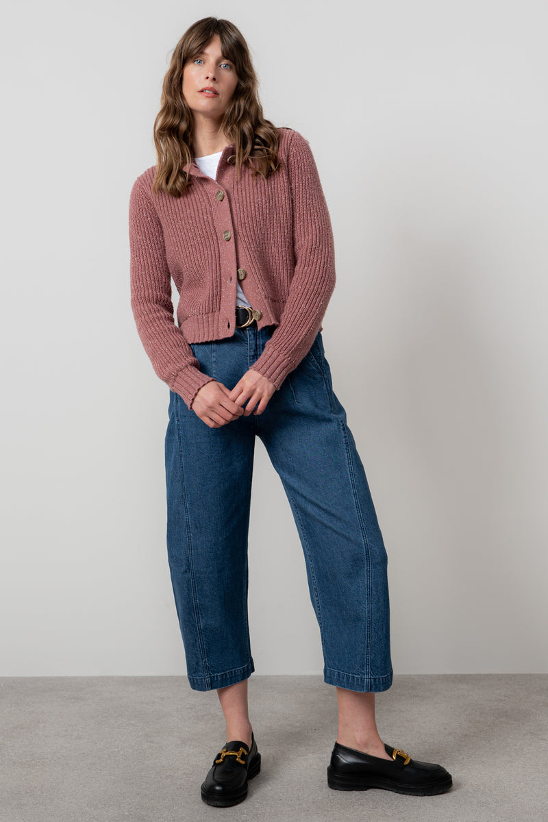 An image of the Lily & Me June Rib Cardigan Knit