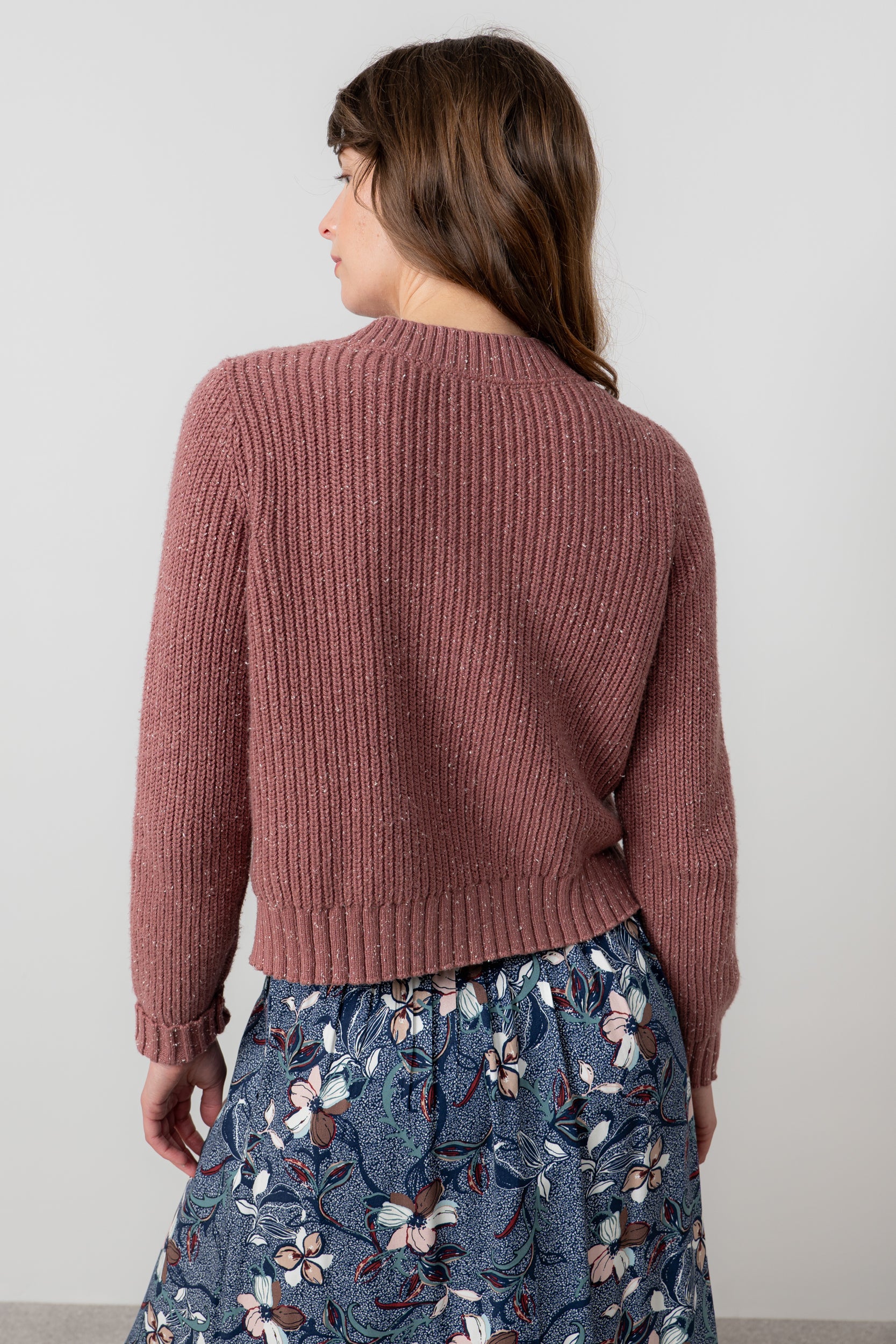 An image of the Lily & Me June Rib Cardigan Knit