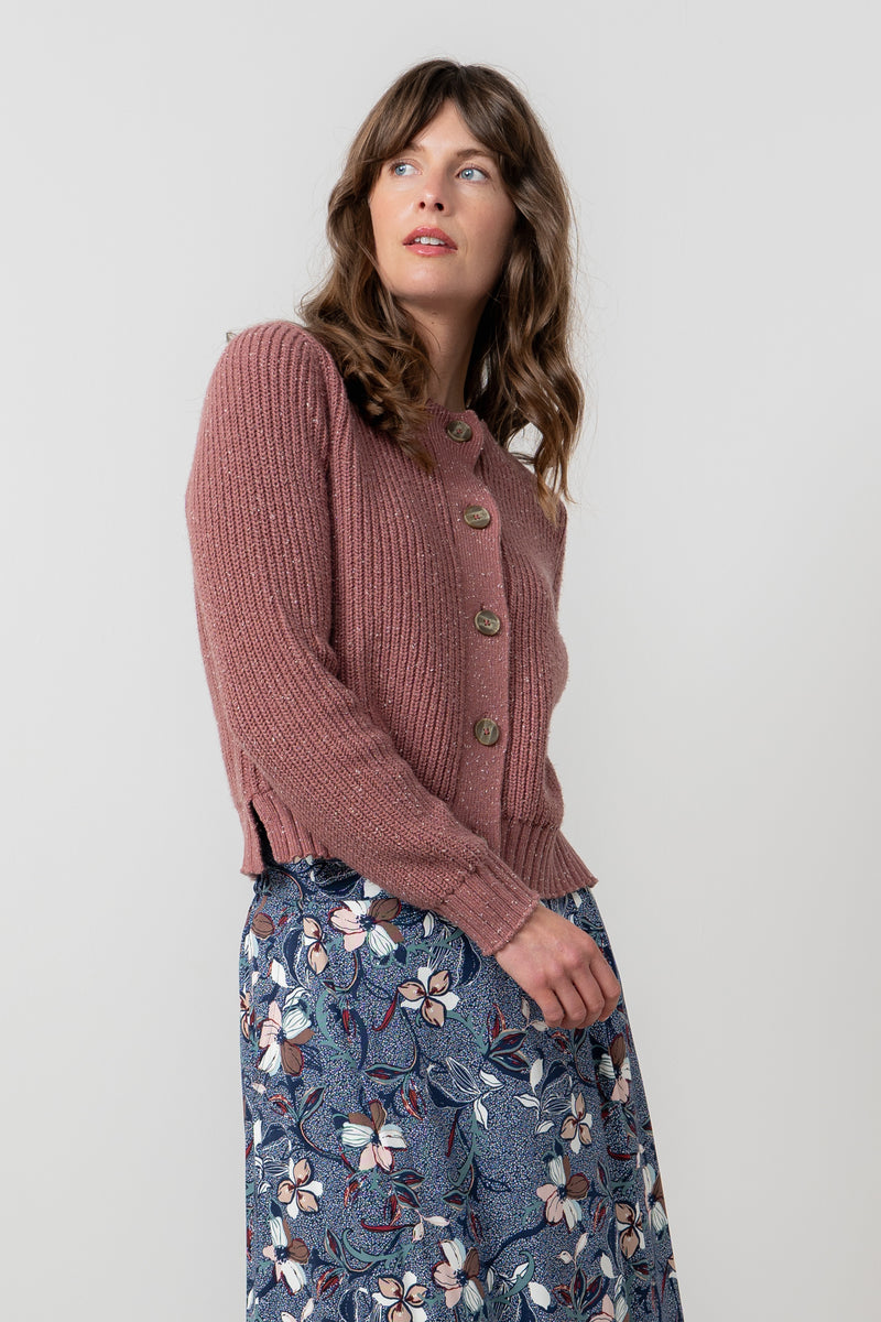 An image of the Lily & Me June Rib Cardigan Knit