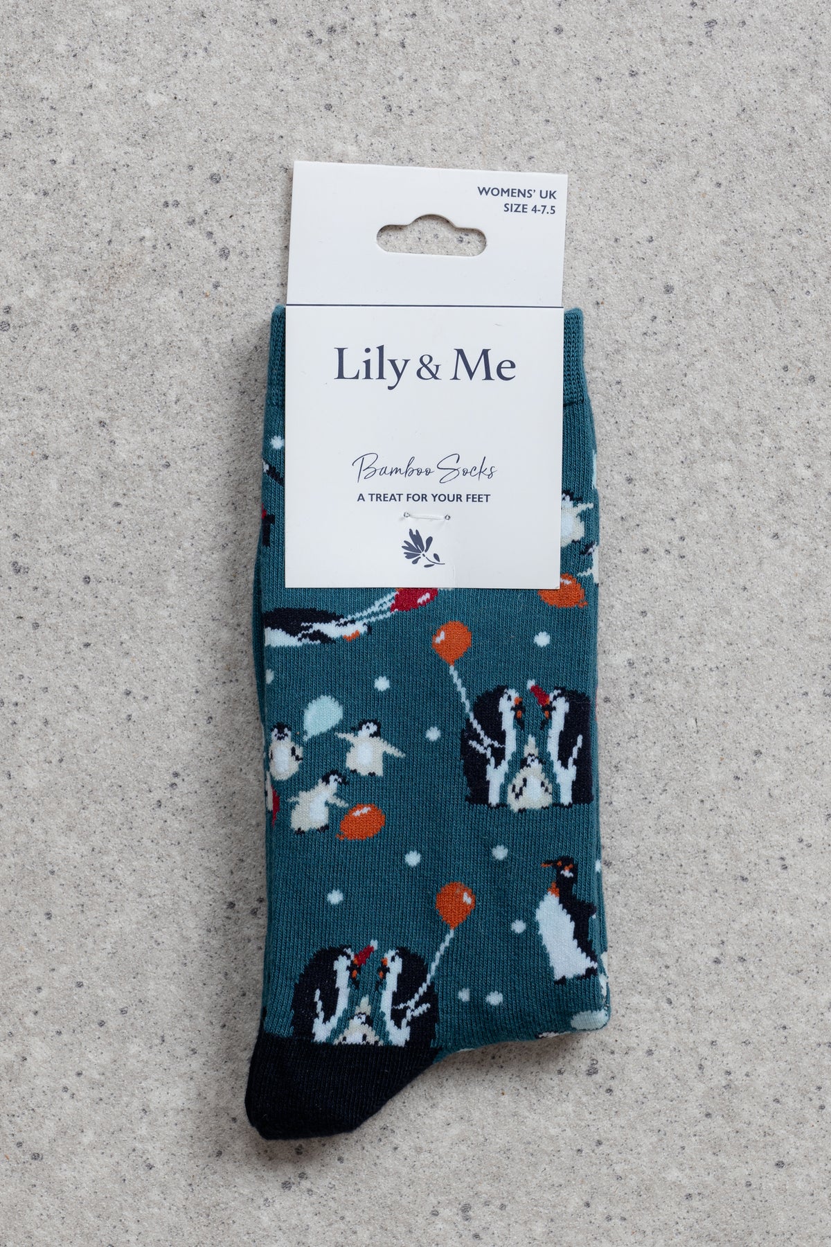 An image of the Lily & Me Party Penguin Socks