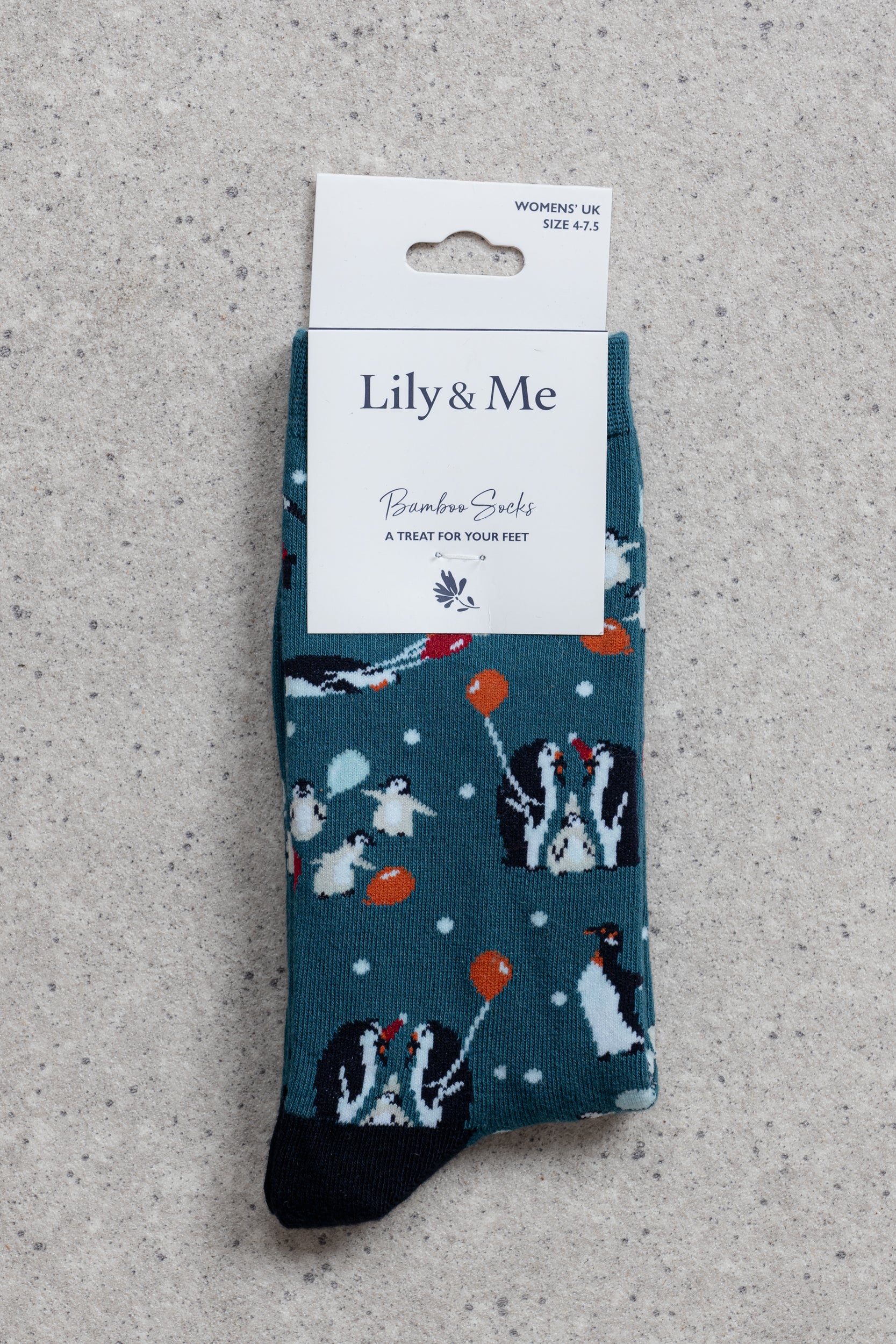 An image of the Lily & Me Party Penguin Socks