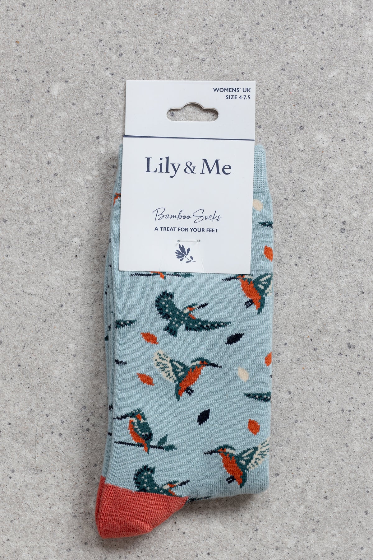 An image of the Lily & Me Kingfisher Socks