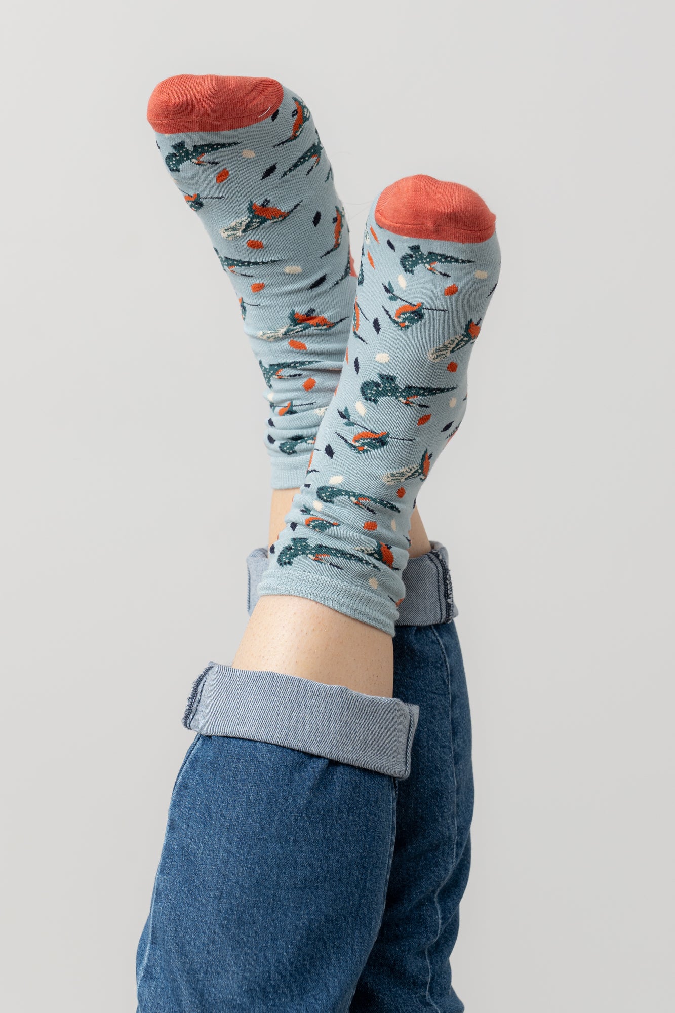 An image of the Lily & Me Kingfisher Socks