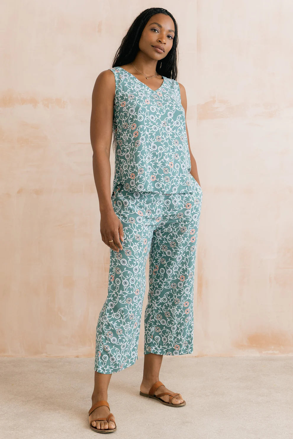 An image of the Lily & Me Sea Breeze Vest Sea Holly