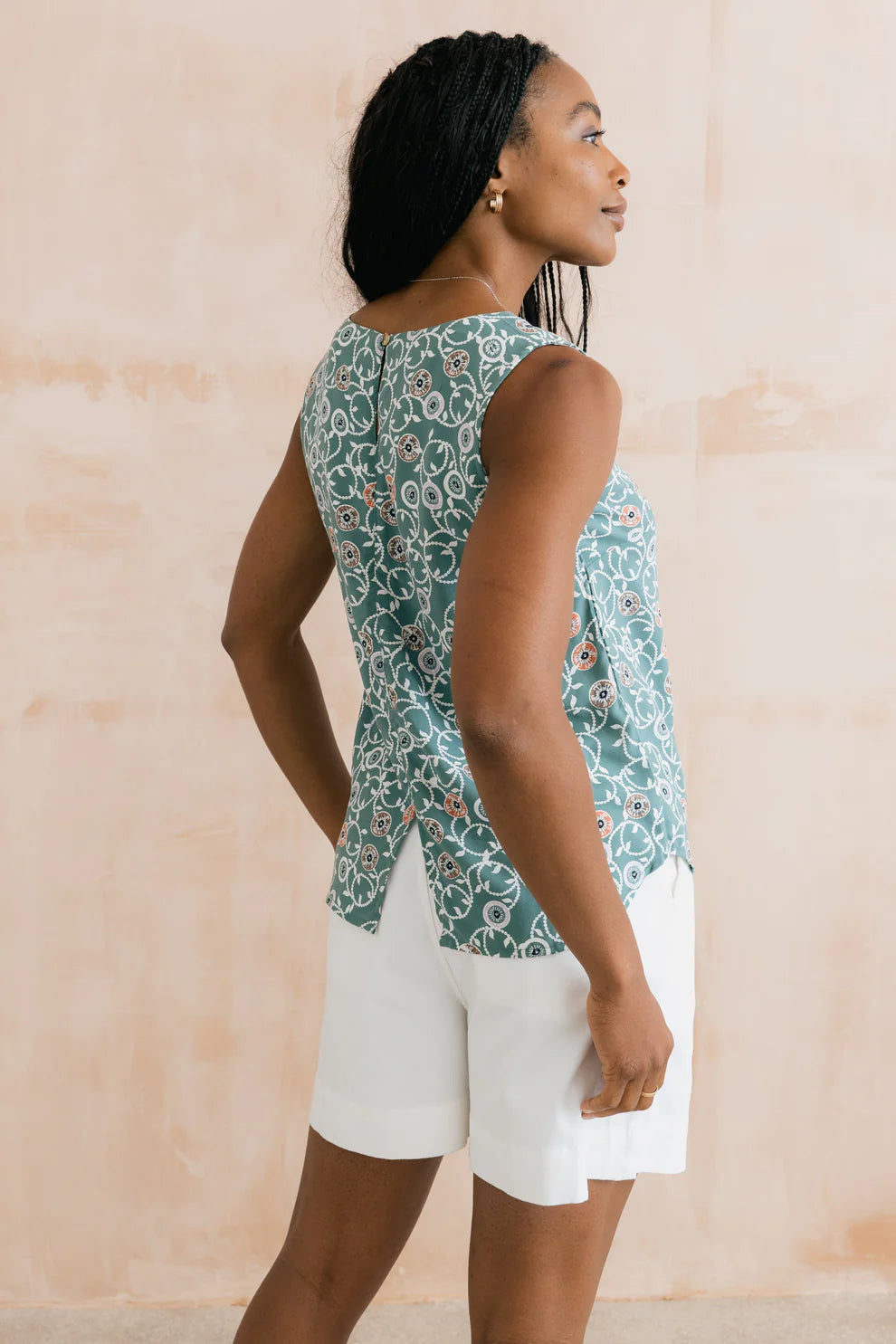An image of the Lily & Me Sea Breeze Vest Sea Holly