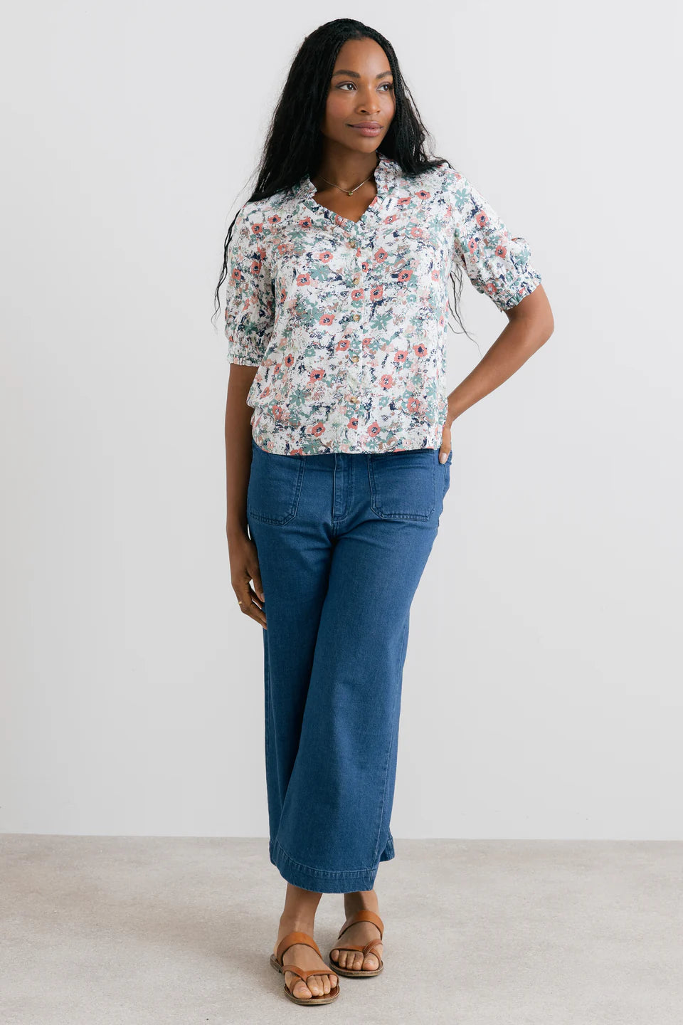 An image of the Lily & Me Wren Blouse Rewild