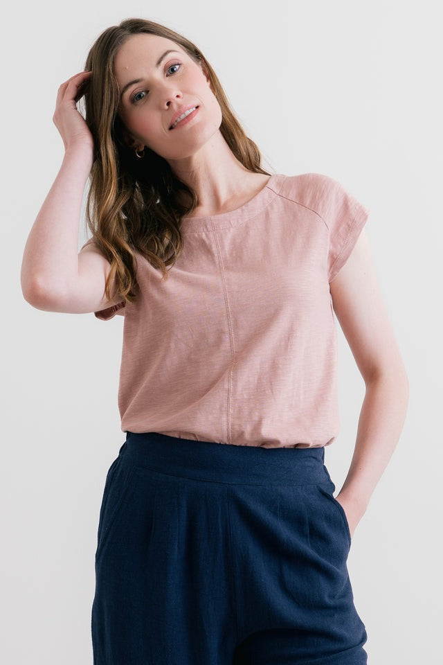 An image of the Lily & Me Tidal T-Shirt Plain Organic Cotton Slub