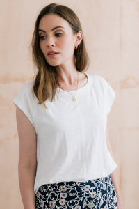 An image of the Lily & Me Tidal T-Shirt Plain Organic Cotton Slub